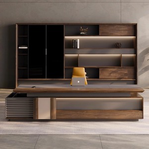 Silla de oficina moderna personalizable venta directa al por mayor escritorio ejecutivo de lujo en forma de L para muebles de oficina - Product Image 4