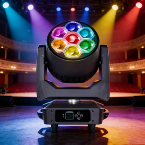Luz <span class=keywords><strong>de</strong></span> escenario silenciosa <span class=keywords><strong>de</strong></span> 7 cabezales Bee Eye <span class=keywords><strong>de</strong></span> 60W con mezcla RGBW 6-54 °   Zoom Lineal con Diseño Innovador para <span class=keywords><strong>Teatro</strong></span> - Product Image 1