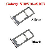 Suku cadang pengganti ponsel Slot baki kartu Sim dudukan bingkai ganda tunggal untuk Samsung Galaxy S10/S10 Plus/S10E