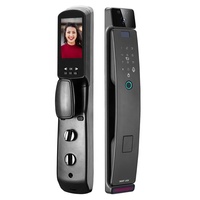 Kunci Wajah Pintar dengan Kamera untuk Rumah Tanpa Kunci Sidik Jari RFID Kunci Pintu Digital Pengenalan Wajah Kunci Pintu