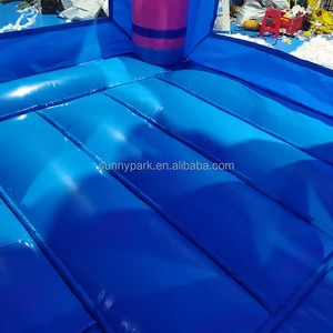 Ticari pembe ve mavi sıçrama ev şişme unicorn sıçrama combo pvc şişme şato ile çocuklar için havuz - Product Image 5