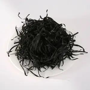 Decorative raffia gold black kraft packing crinkle cut paper shred filler shreds tissue for packaging crinkle shredded paper