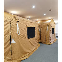 Tente de camping gonflable Oxford portable quatre saisons, double couche, imperméable >3000mm, ouverture rapide automatique, une chambre, un salon