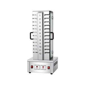 Griglia elettrica verticale senza fumo di livello commerciale con funzione di rotazione automatica per la cottura di kebab di agnello e per uso in bancarelle - Product Image 1