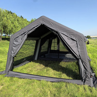 Tente de camping gonflable portable de luxe moderne Oxford imperméable à ouverture rapide automatique 17m² 2 pièces extensible multicolore