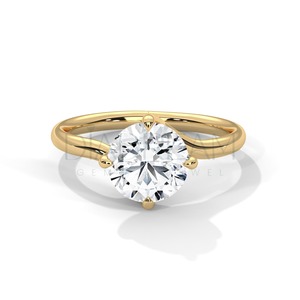 Accessoires de mariage de luxe cadeaux Original Moissanite bague de fiançailles coupe ronde 925 bague en argent Sterling bijoux fins - Product Image 1