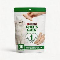 Sachet Doypack refermable de qualité alimentaire pour aliments lyophilisés avec fenêtre transparente pour poitrine de poulet et nourriture pour chat