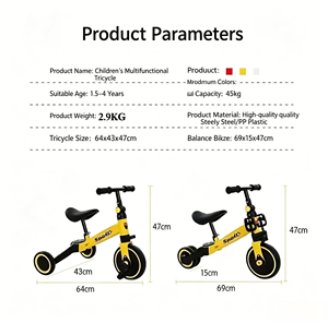 Trottinettes et draisennes anti-retournement pour enfants, tricycles pliables <span class=keywords><strong>en</strong></span> métal avec pédales, poussettes cadeaux pour bébés - Product Image 6