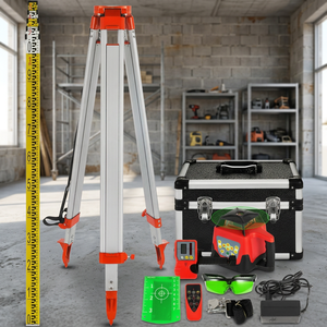 Accurate 800m Industrial Grade Green Beam 2-Dot Rotary <b>Laser</b> <b>Level</b> Li-Ion Battery Tripod Staff Self Leveling Kit 12-Month - Product Image 3