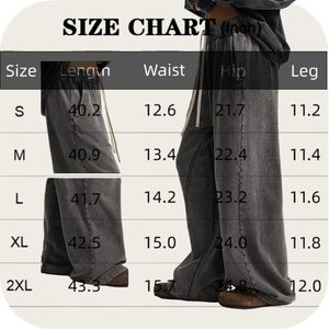 Keeps showing Mens Washed Corduroy Pants Wide Leg <b>Elastic</b> Waist Drawstring Casual Breathable With Pockets - Product Image 6