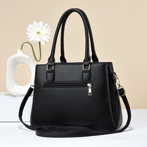 New Design Color Contrast Hand <b>Soft</b> PU <b>Leather</b> Large Capacity Single Shoulder Lady <b>Bags</b> Women Luxury Pu Handbags for Women - Product Image 3