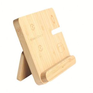 Wholesale Custom UV Printed Engraved Logo Spandex Eco-Friendly 15W Multi Device QI Wireless Charging Stand Desk Phone Holder - Product Image 1