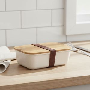 Promotional Eco Friendly 1L Grade Bamboo Lid Uv Printed <b>Plastic</b> Pp Dinnerware Lunch Box for Office Home Kitchen Food - Product Image 1
