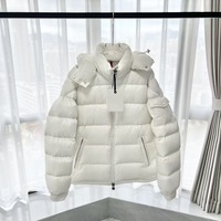 Veste matelassée en duvet noir brillant de luxe pour homme, avec capuche amovible, pour l'hiver, chaude et rembourrée, marque privée