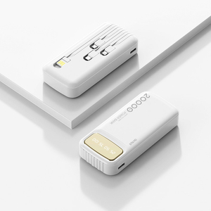 Nouvelle <span class=keywords><strong>batterie</strong></span> <span class=keywords><strong>externe</strong></span> en plastique à charge rapide avec câble, capacité de 20 000 mAh, <span class=keywords><strong>batterie</strong></span> au lithium polymère personnalisée, cadeau - Product Image 6