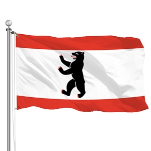 <span class=keywords><strong>Drapeau</strong></span> de <span class=keywords><strong>Berlin</strong></span> de haute qualité en gros, 3x5 pieds (90x150cm), bannière allemande pour défilés, marches civiques et événements, usage intensif - Product Image 1