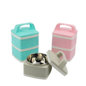 Étiquette personnalisée 1-3 l'école bento boîte à lunch isolé en acier inoxydable alimentaire tiffin conteneurs avec sac - Product Image 3