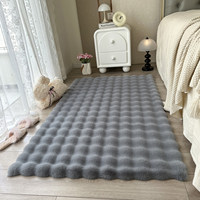 Tapis en fausse fourrure de lapin doux style crème nordique, tapis moelleux pour salon, canapé, chambre à coucher, chevet