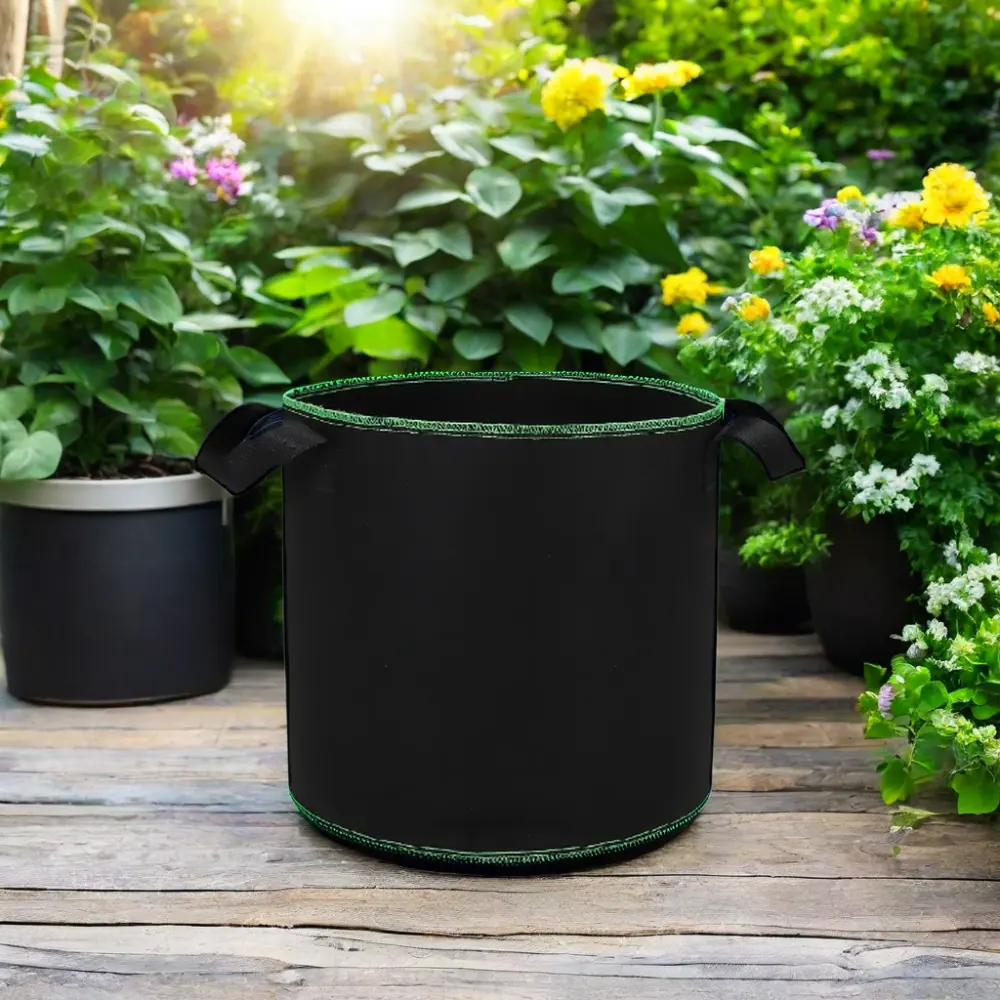 Breathable Felt Non-Woven Aeration Fabric Plant Grow Pots For Nursery Vegetable Flower Grow Bags with Handles