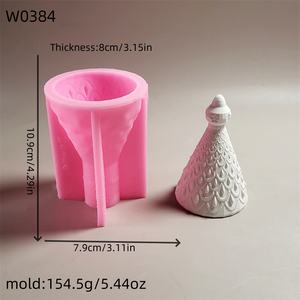 Moules de coulée en résine faits à la main pour bricolage Ins Style ornements décoratifs arbre de noël moule en Silicone W0384 outils de gâteau - Product Image 4