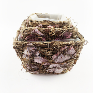 Maceta Creativa de Paja Natural para Escritorio, Maceta Clásica para Cactus y Bonsáis Pequeños, para Uso en el Suelo - Product Image 6