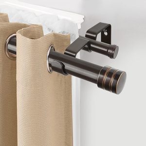 Tringles à rideaux 32 à 144 "avec petit <span class=keywords><strong>support</strong></span> de <span class=keywords><strong>plafond</strong></span> robuste final rond avec supports tringle à <span class=keywords><strong>rideau</strong></span> pour rideaux à œillets - Product Image 4