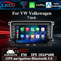 Autoradio 7 pouces compatible CarPlay et Android Auto pour VW Volkswagen avec navigation GPS, égaliseur DSP et écran tactile