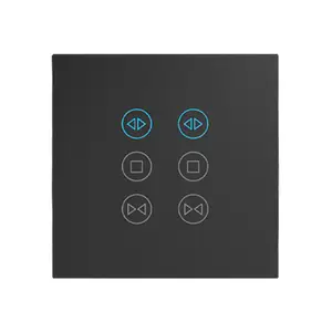 XUGUANG Tuya Smart Life WiFi Cortina Interruptor táctil de vidrio para persianas motorizadas eléctricas Persiana enrollable con Alexa Google Home