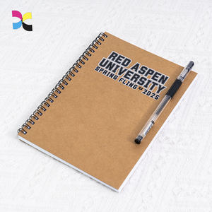 Cuadernos Espiral con Rayas Universitarias, Impresión <span class=keywords><strong>de</strong></span> Logotipo Personalizado <span class=keywords><strong>de</strong></span> Calidad, Libretas <span class=keywords><strong>de</strong></span> Notas Kraft - Product Image 1