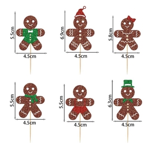 Adornos de Cupcakes de Hombre de Jengibre Navideños para Baby Shower, Decoraciones para Fiestas de Revelación de Género, Ideales para Celebraciones con Temática Navideña - Product Image 5