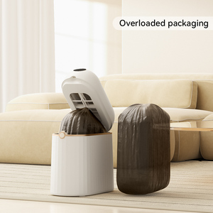 <span class=keywords><strong>Poubelle</strong></span> <span class=keywords><strong>à</strong></span> couches automatique intelligente <span class=keywords><strong>à</strong></span> fermeture automatique, en plastique, mains libres, 10L, double compartiment, étanche IPX4, pour salle de bain intérieure - Product Image 2