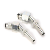 Nouvelle raccord hydraulique ISO 20441 métrique, coudé femelle 45 degrés, joint conique 24 degrés, joint torique L.T. Acier au carbone DIN3865