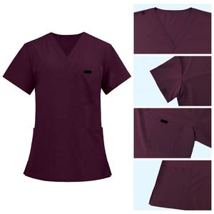 Lightweight Breathable Scrub Suit Stretchy Work <strong>Shirt</strong> for Hospital Dental Office and Spa - Product Image 2
