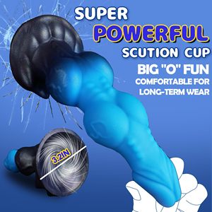 Dildo Vibrador de <span class=keywords><strong>Silicona</strong></span> Mítico Alienígena Grueso con Ventosa Grande, Impermeable, Suave, con Sensación Real al Tacto para Punto G y Uso Anal - Product Image 5