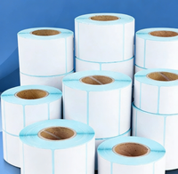 Étiquettes adhésives personnalisées en papier thermique direct imperméable 4x2-8 pouces pour l'expédition et l'utilisation en entrepôt