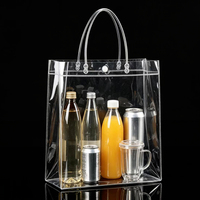 Sacs transparents promotionnels avec logo personnalisé, sacs cadeaux en plastique transparent pour la beauté, sacs de protection cosmétiques en PVC, sacs de shopping, sacs à maquillage, sacs fourre-tout transparents
