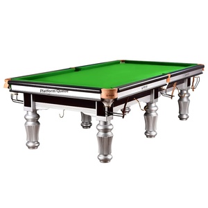 Mesa <span class=keywords><strong>de</strong></span> Billar Jianying Negra, Tamaño Estándar Americano, <span class=keywords><strong>8</strong></span> Bolas, Patas Plateadas, Modelo JY-208 - Product Image 1