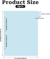 Classeur A4 transparent personnalisé Diviseur de pages Classeur à 3 anneaux Index à 8 onglets Classeur en plastique avec étiquettes