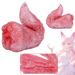 Spirit Fox <span class=keywords><strong>Luna</strong></span> Tail FAAK Masturbateur masculin en silicone à double canal, design queue de renard fantaisie, texture, OEM ODM, vente en gros, jouet pour adultes - Product Image 1