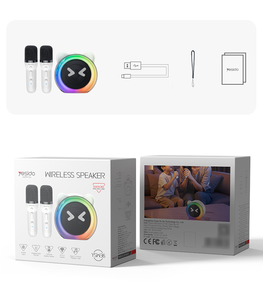 Yesido Micrô khử tiếng ồn hiệu ứng ánh sáng LED bt5.3 loa không dây micrô kép cho trẻ em loa nhỏ ysw36 - Product Image 6