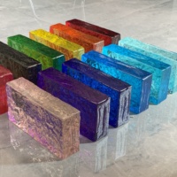 Blocs de verre massif JYG, multicolores, à motif double glace, pour cloisons en verre