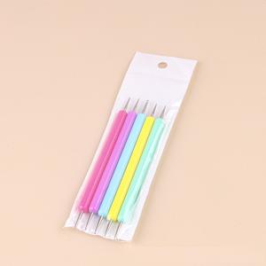 NAB070 5 stylos <span class=keywords><strong>à</strong></span> points pour nail art avec pinceau en silicone, perles de cristal, strass, pierres précieuses, bâtonnets de <span class=keywords><strong>dessin</strong></span> et de peinture, outils de manucure - Product Image 2