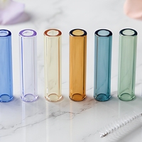 Embouts à fumer en verre transparent avec design spiralé intérieur, 10*30mm et 12*30mm, pour cigarettes rouleées à la main