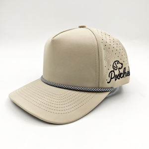 หมวกเบสบอลปักโลโก้เมทัลลิก 3 มิติ ดีไซน์ใหม่ สำหรับผู้หญิงและผู้ชาย ตัดด้วยเลเซอร์ ระบายอากาศได้ดี ปรับขนาดได้ กันน้ำ 6 แผง ลายเสือดาว โดบี้ - Product Image 3