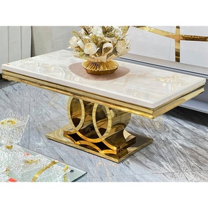 Muebles de Sala Xuanzhen, <span class=keywords><strong>Mesa</strong></span> de <span class=keywords><strong>Centro</strong></span> Italiana de Piedra, Metal Dorado, Estilo Nórdico, <span class=keywords><strong>Travertino</strong></span>, <span class=keywords><strong>Mesa</strong></span> de <span class=keywords><strong>Centro</strong></span> de Mármol Blanco de Lujo en Venta - Product Image 1