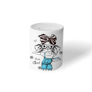 Topjlh กระปุก<span class=keywords><strong>ออมสิน</strong></span>เซรามิกสีขาวล้วนพิมพ์โลโก้ลงบนพื้นผิว - Product Image 1