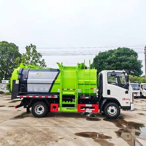 Fabricante <span class=keywords><strong>de</strong></span> vehículos especiales respetuosos con el medio ambiente 8Cubic Kitchen Garbage Collect Transport Vehicle Side-Loading Waste Truck - Product Image 5