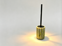 Support de brosse WC en résine effet marbre cannelé, vente en gros d'usine, ensemble de brosse WC en résine, support de brosse WC autoportant en résine