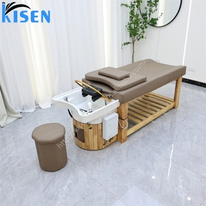 เตียงสระผม Kisen Fashion รุ่น Orignal ทำจากไม้ พร้อมที่นอนสั่งทำพิเศษ โต๊ะสปาหัว เฟอร์นิเจอร์สำหรับร้านทำผม - Product Image 3