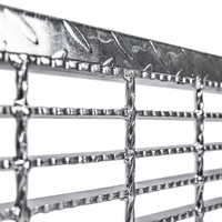 Escaliers en acier inoxydable galvanisé à chaud avec marches en grille